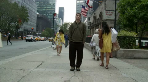 Standing out in a crowd - Time Lapse Stock Footage 888124