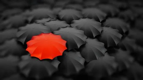 Standing out, difference, originality concept Ilustración de archivo