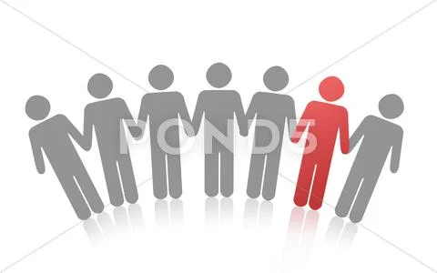 Standing out Stock Illustration