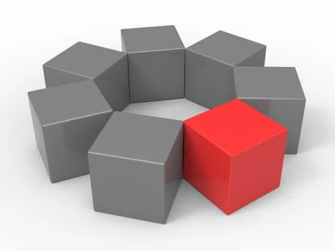 Standing out means unique or outsider Stock Illustration