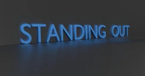 Standing out Word Stock Illustration