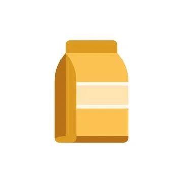 Standing paper product packaging bag icon illustration Stock Illustration