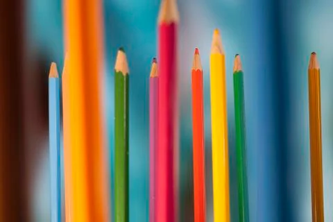 Standing pencils Stock Photos