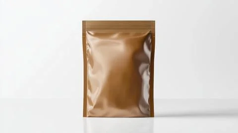 Standing Plastic Pouch Packaging Mockup Stock Illustration