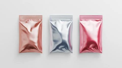 Standing Plastic Pouch Packaging Mockup Stock Illustration