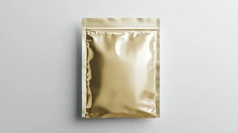 Standing Plastic Pouch Packaging Mockup Stock Illustration