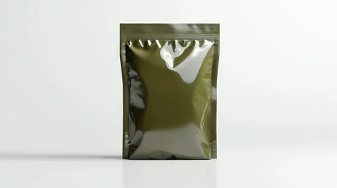 Standing Plastic Pouch Packaging Mockup Stock Illustration