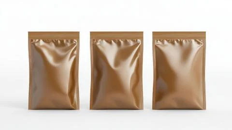 Standing Plastic Pouch Packaging Mockup Stock Illustration