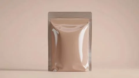 Standing Plastic Pouch Packaging Mockup Stock Illustration