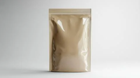 Standing Plastic Pouch Packaging Mockup Stock Illustration