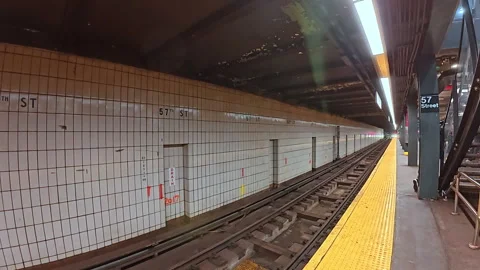 Standing at the platform of the metro st... | Stock Video | Pond5