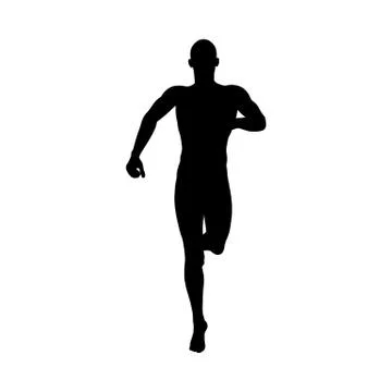 Standing Pose Man Silhouette Stock Illustration