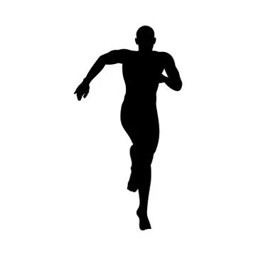 Standing Pose Man Silhouette Stock Illustration
