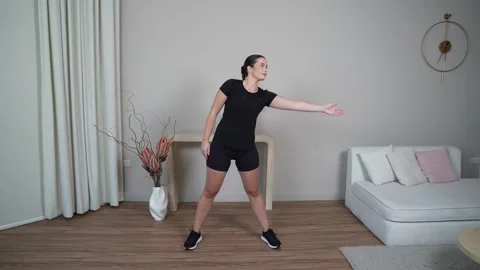 Standing Reach to Side with Weight Shift Stock Footage 314189790