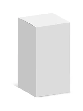 Standing rectangular box template with a sleek, minimalistic design, great for Stock Illustration