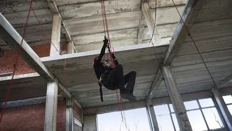 Standing on the rope Stock Footage 76315402