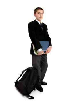 Standing school student Stock Photos