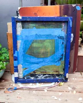 Standing silkscreen 写真素材