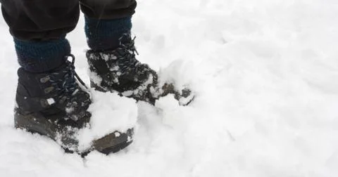 Standing in snow Stock Photos