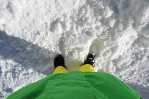 Standing in the snow Stock Photos