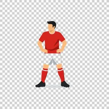 Standing Soccer Player Vector Design Stock Illustration