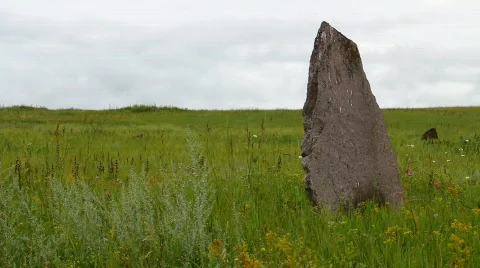 Standing stone. Stock Footage 800638