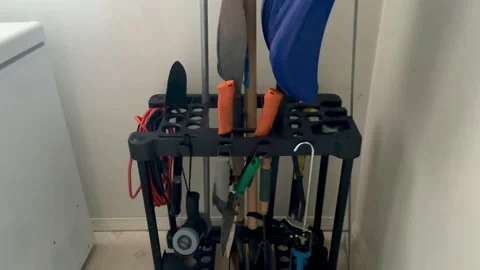 Standing Tool Rack  Stock-Footage 163117236