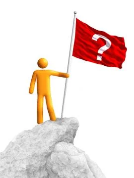 Standing on top of the mountain Stock Illustration