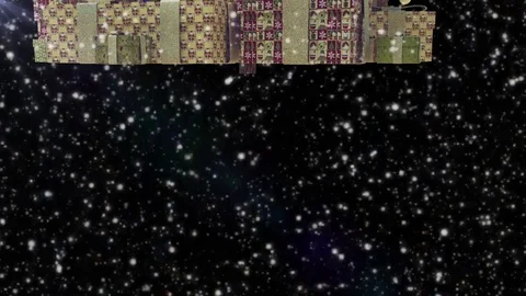 Standing tree with gifts in the background salute and snowing Video stock 70238294