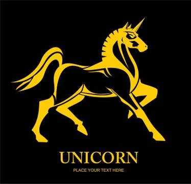 Standing UNICORN Stock Illustration
