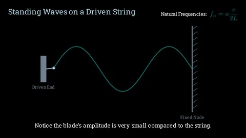 Standing waves on a driven string Stockbeeldmateriaal 335953370