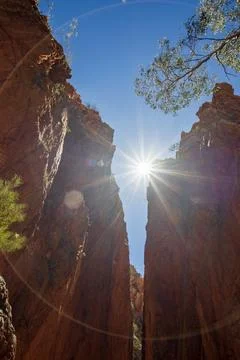 Standley Chasm in the West MacDonnell Range Stock Photos