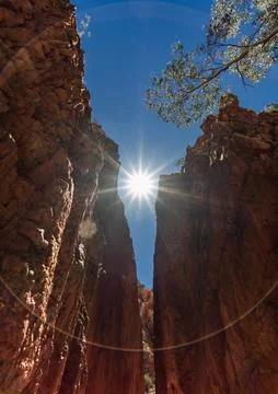 Standley Chasm in the West MacDonnell Range Stock Photos