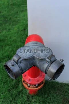 Standpipe system, running water supply Stock Photos