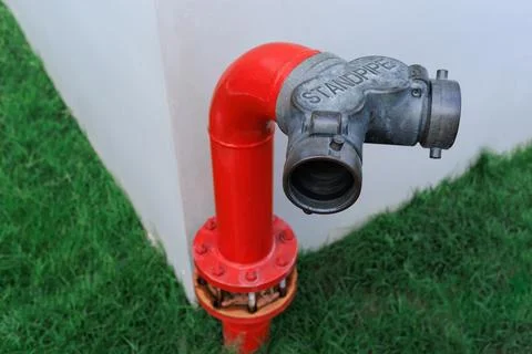 Standpipe system, running water supply Stock Photos