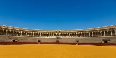 Stands in  the bullring Arena Real Maestranza de Cavalry (Plaza de toros de l Stock Photos