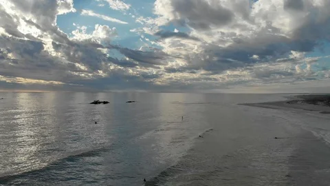 Standup paddlers at sunset 2 Stock-Footage 108071108