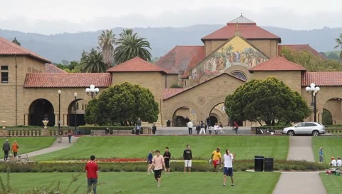 Stanford University Palo Alto CA Stock Footage