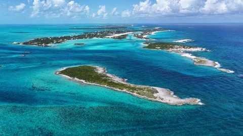 Staniel Cay At Exuma Islands In Black Point Bahamas. Stock Footage 342212600