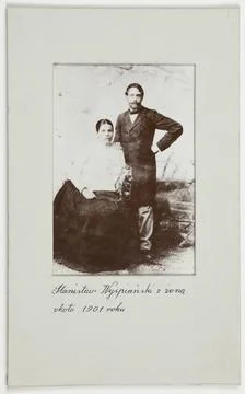 StanisÅaw WyspiaÅ ski with His Wife Teofila Mariage Portrait; Rep. Photog Stock Photos