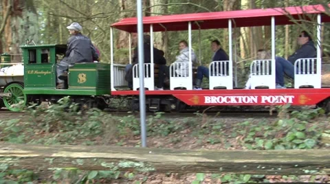 Stanley Park Miniature Train Passes Camera Stockbeeldmateriaal 8676848