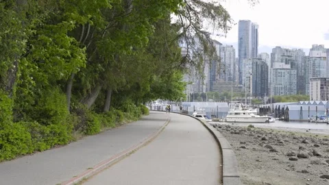 Stanley Park Pedestrian Path Stock Footage 266971507