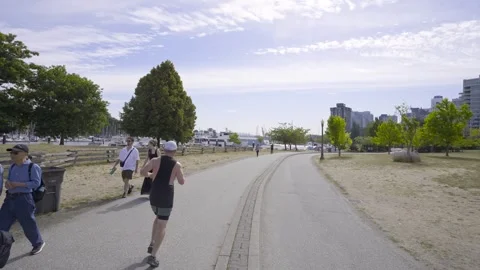 Stanley Park Pedestrian Path Stock Footage 266971544