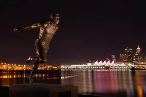 Stanley Park Runner Statue Fotos de archivo