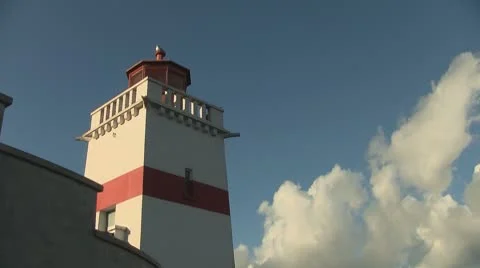 Stanley Park Vancouver Lighthouse Cloud Time Lapse 스톡 동영상 8923913