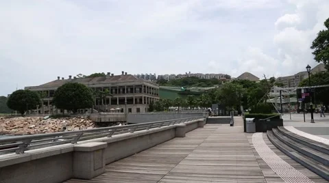 Stanley town and a tourist attraction in Hong Kong, it is located on a Hong Kong Stock Footage 50560341