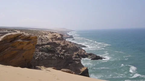 Stanning coastline in morocco Stockbeeldmateriaal 64826253