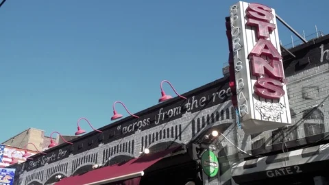 Stan's Sports bar establishing shot on River Avenue is the self-styled home of Stock Footage 83556853