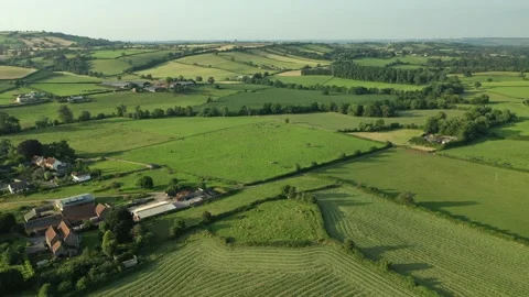 Stanton Drew Stone Circles 4K Drone North Circle Clip of Landscape Stock Footage 162851473