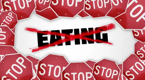Staop Eating Animation. Stock Footage 44213192